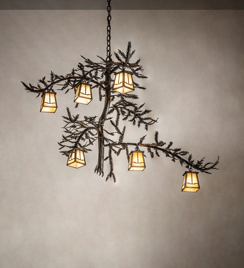 45" Wide Pine Branch Valley View 6 Light Chandelier