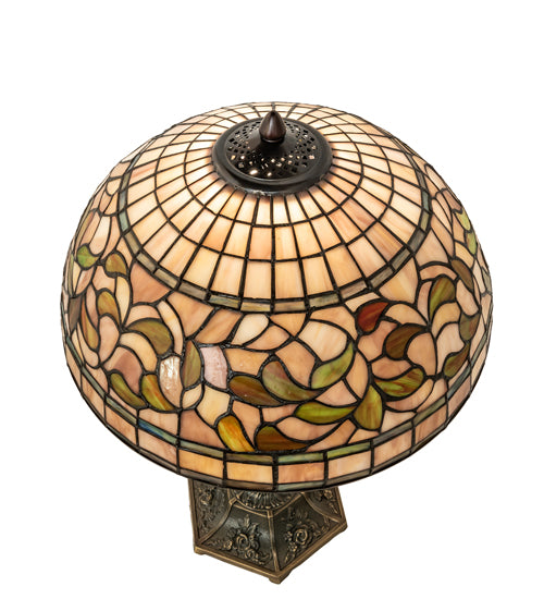 23" High Tiffany Turning Leaf Table Lamp