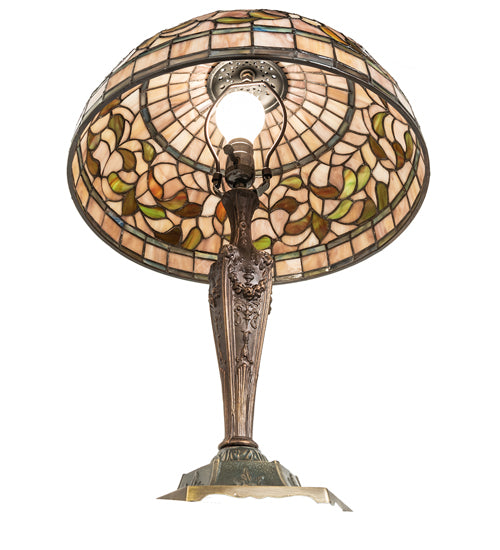 23" High Tiffany Turning Leaf Table Lamp