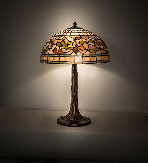 23" High Tiffany Turning Leaf Table Lamp