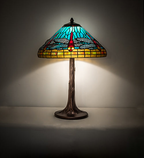 23" High Tiffany Dragonfly Table Lamp