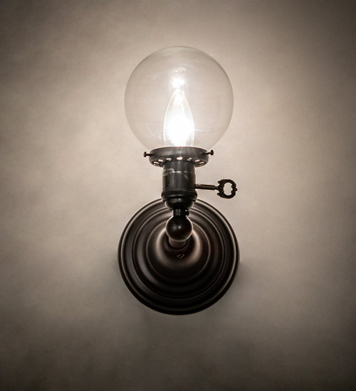 5" Wide Revival Globe Sconce