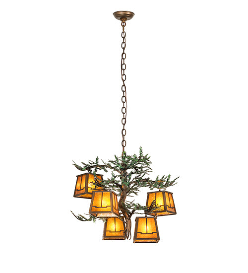 29" Wide Pine Branch Valley View 5 Light Chandelier