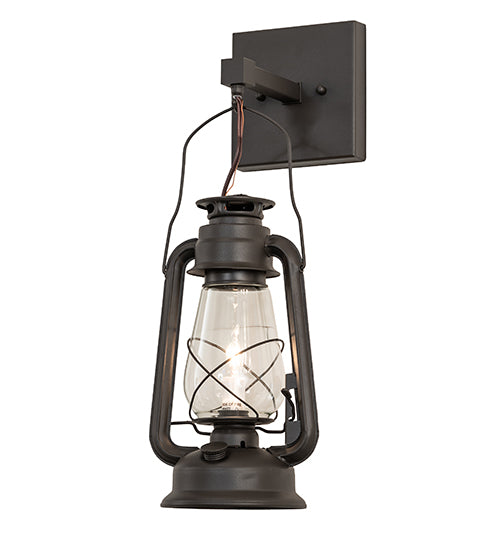 7" Wide Miners Lantern Wall Sconce