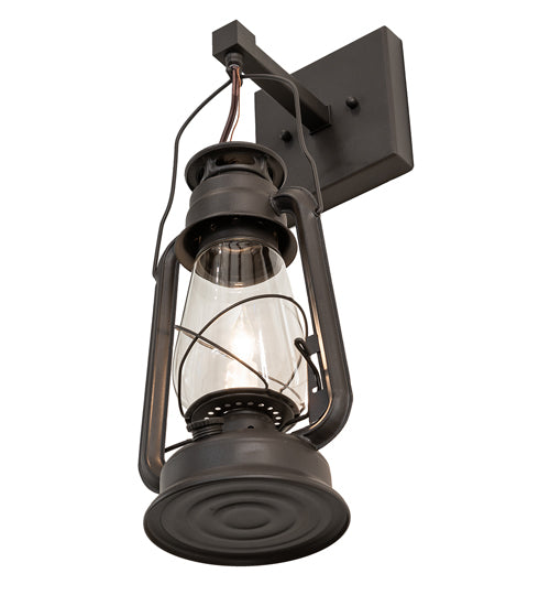 7" Wide Miners Lantern Wall Sconce