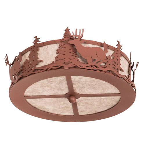 16" Wide Deer At Dusk Fan Light Fixture