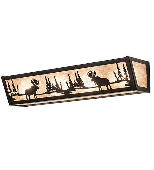 24" Wide Moose At Lake Vanity Light