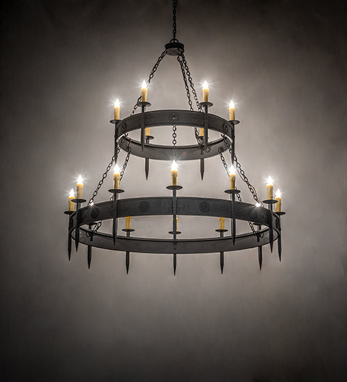 69" Wide Calandra 18 Light Two Tier Chandelier