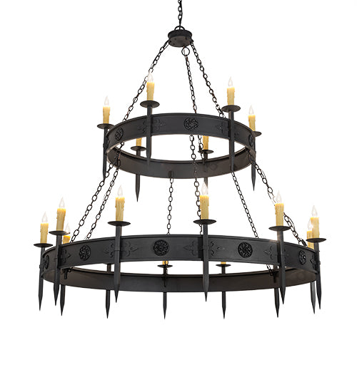 69" Wide Calandra 18 Light Two Tier Chandelier