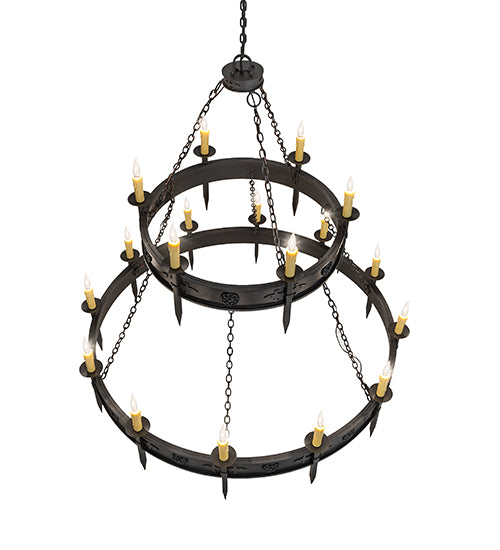 69" Wide Calandra 18 Light Two Tier Chandelier