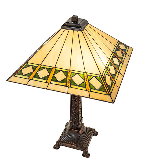 27" High Diamond Band Mission Table Lamp