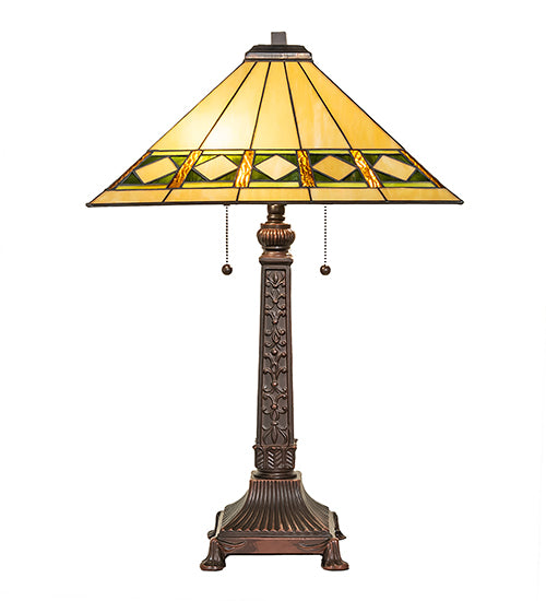 27" High Diamond Band Mission Table Lamp