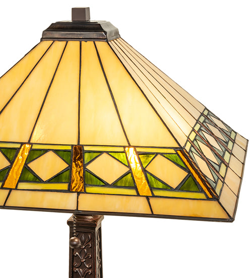 27" High Diamond Band Mission Table Lamp