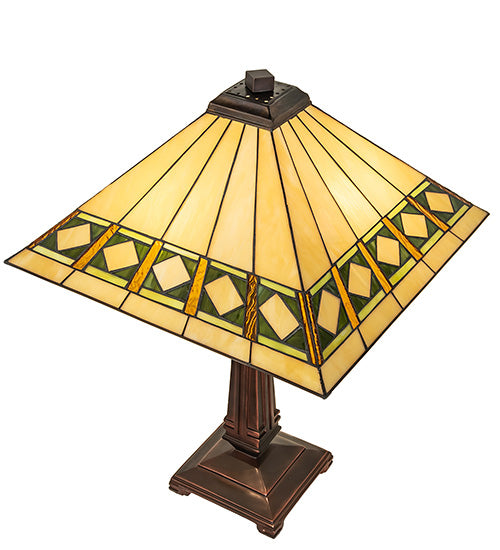 23" High Diamond Band Mission Table Lamp