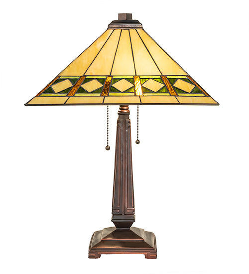 23" High Diamond Band Mission Table Lamp