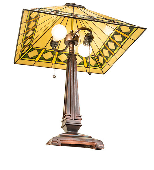 23" High Diamond Band Mission Table Lamp