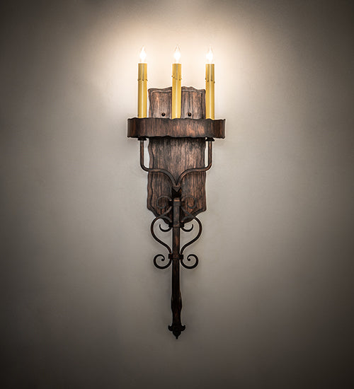 10" Wide Ahriman 3 Light Wall Sconce