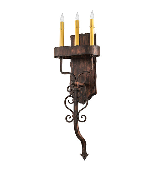 10" Wide Ahriman 3 Light Wall Sconce