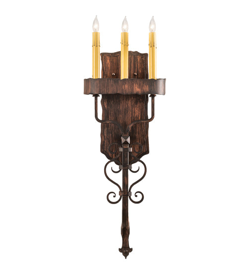 10" Wide Ahriman 3 Light Wall Sconce