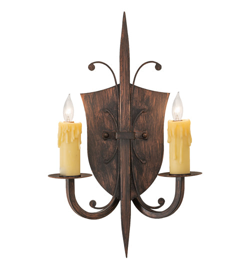 11" Wide Shield 3 Light Wall Sconce