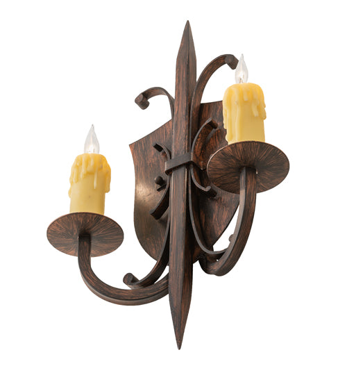 11" Wide Shield 3 Light Wall Sconce