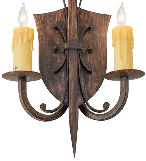 11" Wide Shield 3 Light Wall Sconce