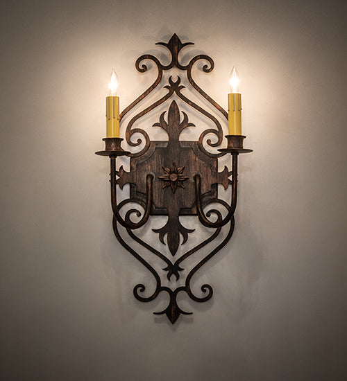 11" Wide Louisa 2 Light Wall Sconce