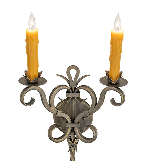 13" Wide Palmira 2 Light Wall Sconce