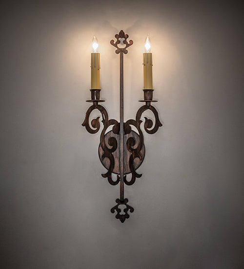 8" Wide Aneila 2 Light Wall Sconce