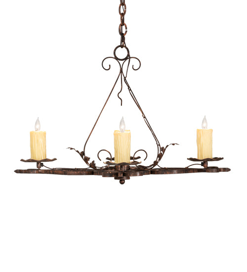 28" Long Elianna 4 Light Oblong Chandelier