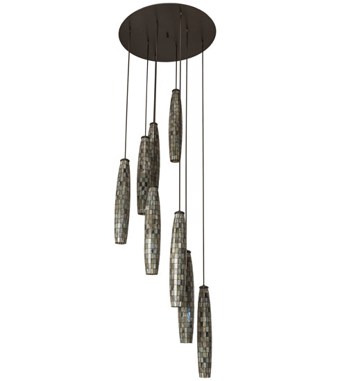 48" Wide Checkers 8 Light Cascading Pendant