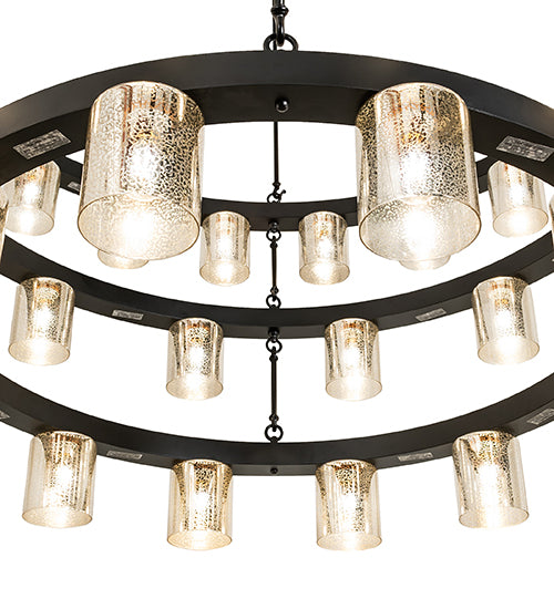 70" Wide Loxley Horizon Ring 44 Light Three Tier Chandelier