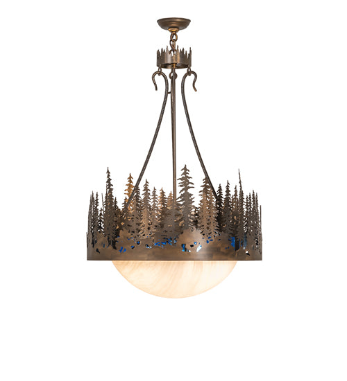 26" Wide Tall Pines Inverted Pendant