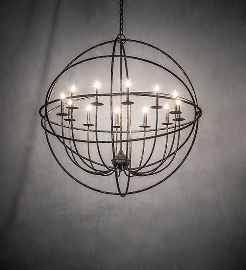 42" Wide Atom Enerjisi 12 Light Chandelier