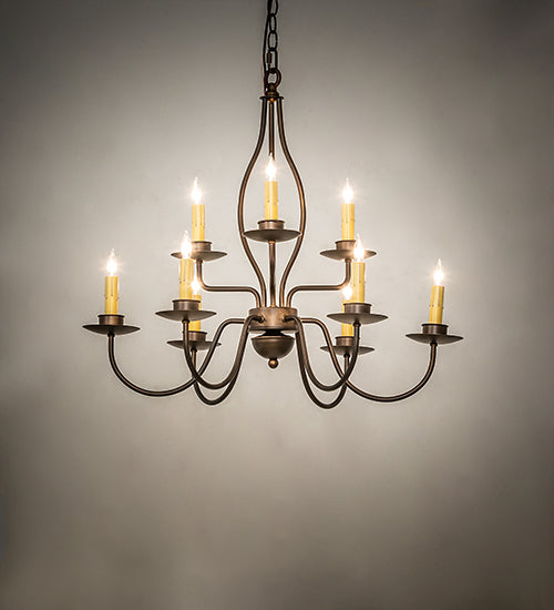 28" Wide Earl 9 Light Chandelier