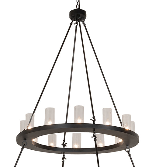 60" Wide Loxley 28 Light Two Tier Chandelier