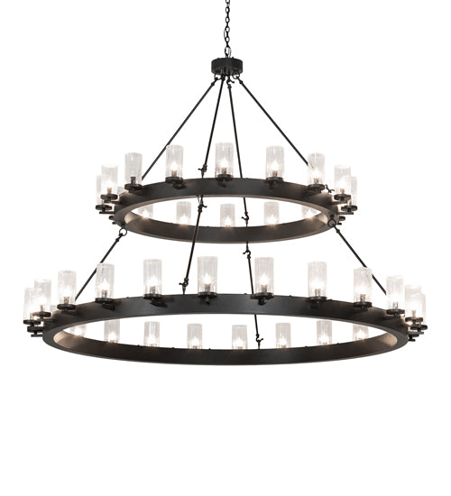 72" Wide Noziroh Ring 40 Light Two Tier Chandelier