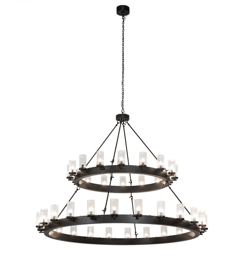 72" Wide Noziroh Ring 40 Light Two Tier Chandelier