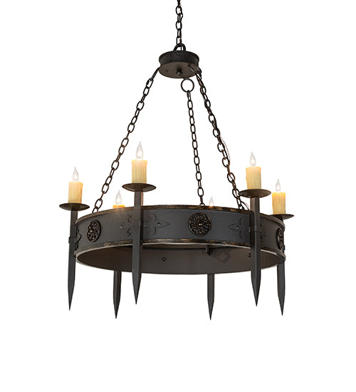 36" Wide Calandra 6 Light Chandelier