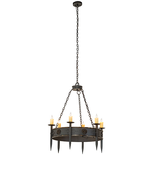 36" Wide Calandra 6 Light Chandelier