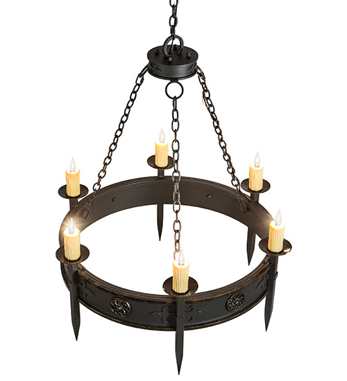 36" Wide Calandra 6 Light Chandelier