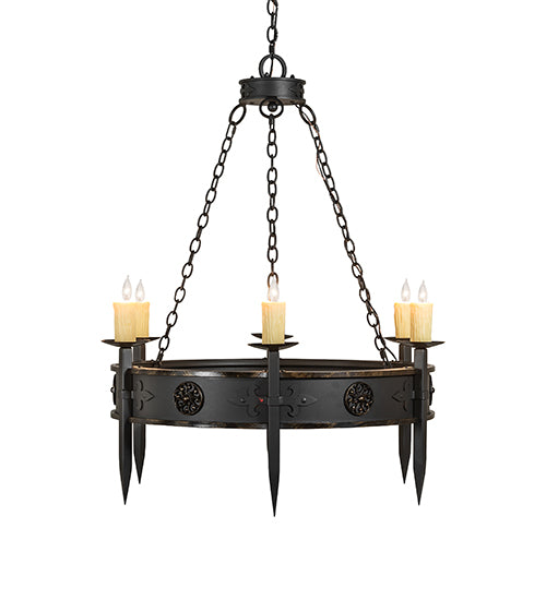 36" Wide Calandra 6 Light Chandelier