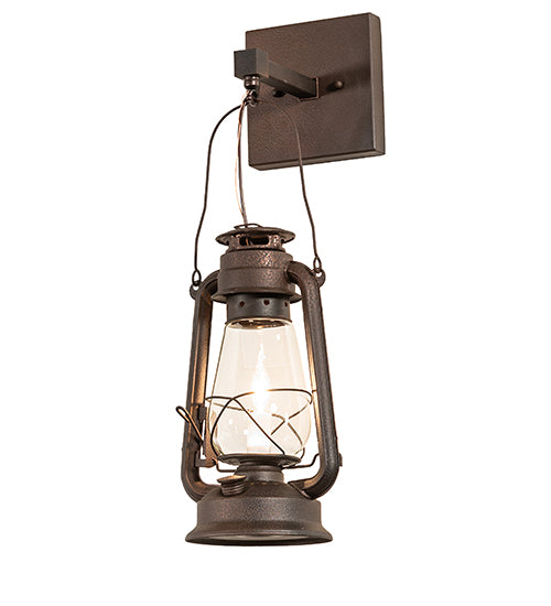 7" Wide Miners Lantern Wall Sconce