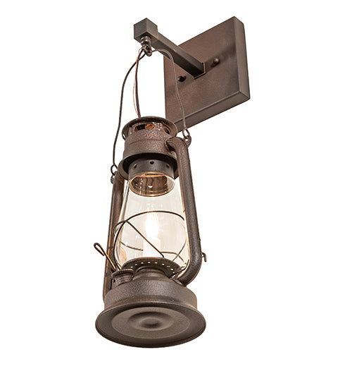 7" Wide Miners Lantern Wall Sconce