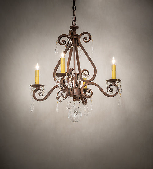 22" Wide Adrianna 4 Light Chandelier