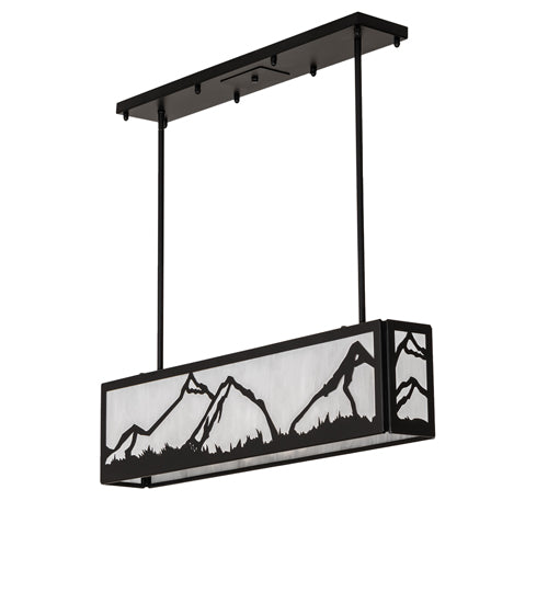 34" Long Mountain Range Oblong Pendant