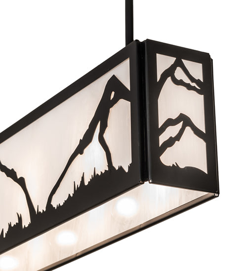 34" Long Mountain Range Oblong Pendant