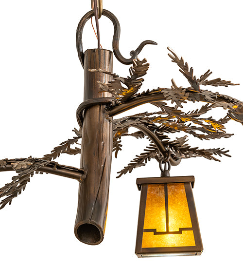 24" Wide Pine Branch Valley View 3 Light Chandelier