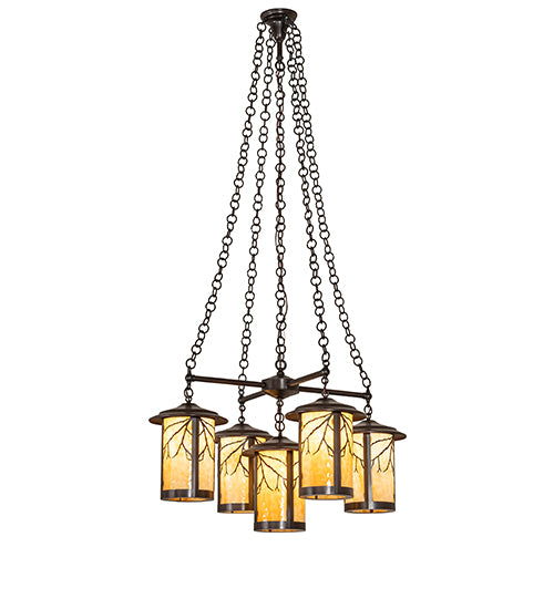 36" Wide Fulton Branches 5 Light Chandelier