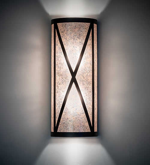 7" Wide Saltire Craftsman Wall Sconce